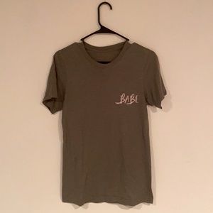 BABE Olive Green Graphic Tee